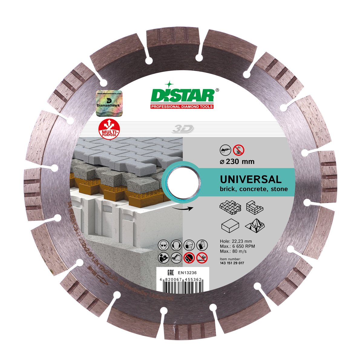 Диск алмазный  1A1RSS/C3-H 115x2.2/1,4x10x22,23-9 Bestseller Universal, DiStar