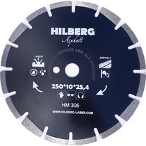Hilberg Диск алмазный отрезной 250*25.4*12 Hilberg Hard Materials Лазер асфальт HM306