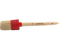 STAYER 50 мм, щетина натуральная, деревянная ручка, кисть малярная круглая 0141-50