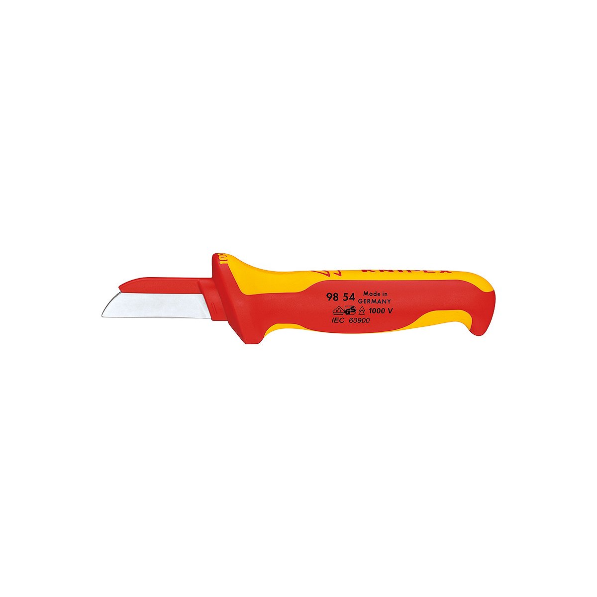 Нож для кабеля VDE, пластиковый защитный обух, 190 мм, 2-комп диэлектрическая ручка