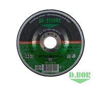 Шлифовальный диск по металлу METAL Standard A24S-BF, F27, 125x6x22,23 (арт. F27-GS-125-60-22) "D.BOR"
