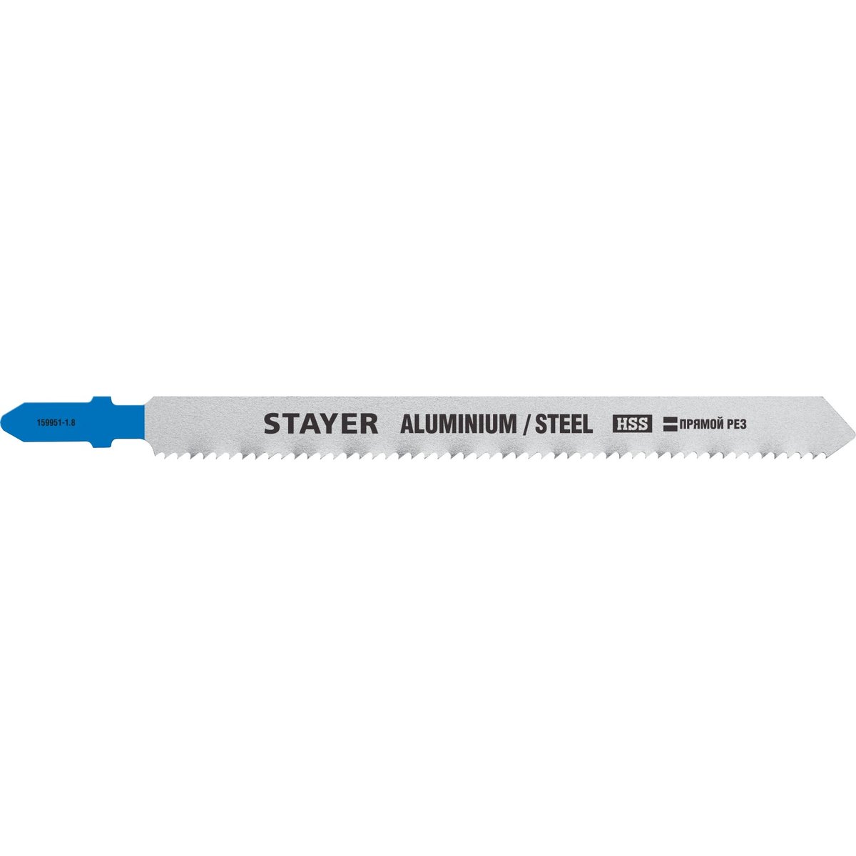 STAYER HSS, по металлу (2-6 мм), EU-хвост., шаг 1.8 мм, 110 мм, 2 шт., полотна для эл/лобзика 159951-1.8_z02