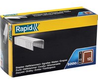RAPID тип 80 (12 / ВеА 80 / Prebena A / Senco AT), 12 мм, 5000 шт., широкие, скобы тонкие 40100520