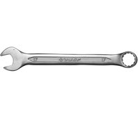 ЗУБР 17 мм, Cr-V сталь, хромированный, гаечный ключ комбинированный 27087-17