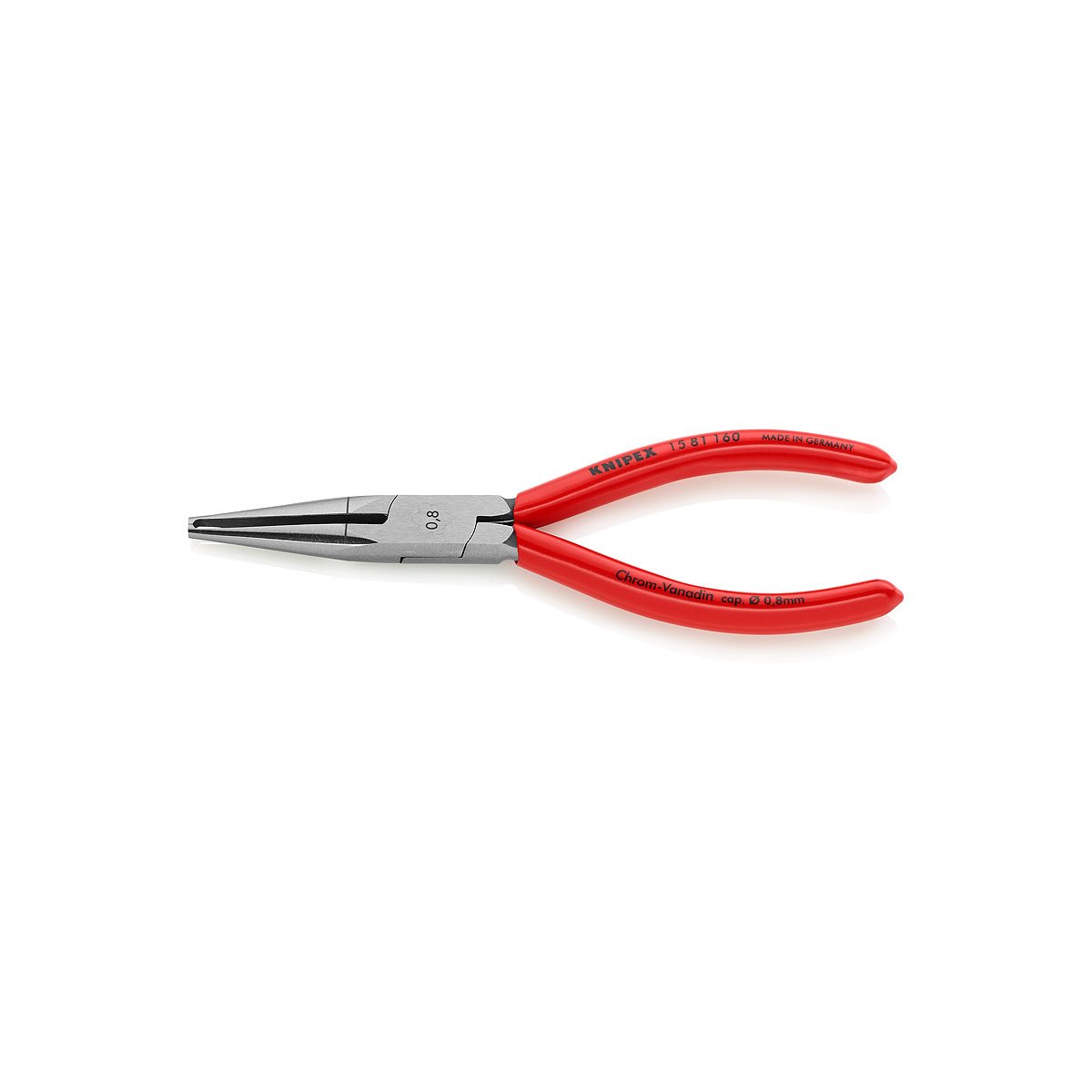 Стриппер для тонких кабелей, Ø 0.8 мм, прецизионная призма, 160 мм, обливные ручки