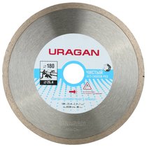 URAGAN ⌀ 180х 25.4 мм, алмазный, сплошной, диск отрезной для электроплиткореза 909-12172-180