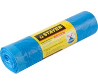 STAYER 120 л, голубой, 10 шт., завязки, особо прочные, мешки для мусора COMFORT 39155-120