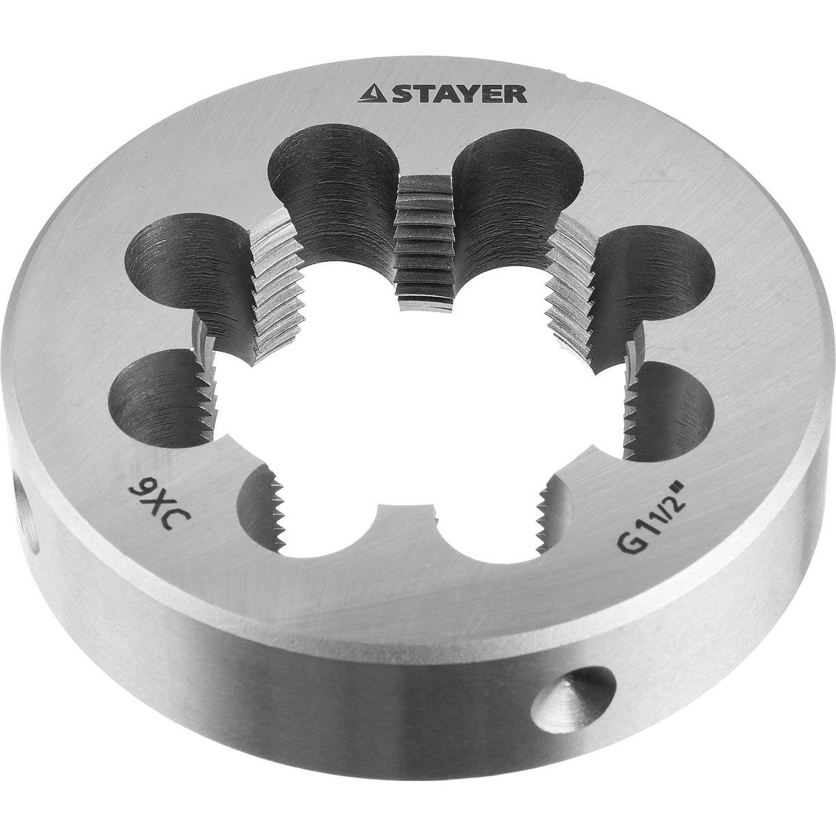 STAYER сталь 9ХС, для трубной резьбы G 1 1/2", плашка круглая ручная MaxCut 28029-3/2