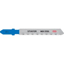 STAYER Bi-Metall, по металлу (1,5-3 мм), EU-хвост., шаг 1.4 мм, 50 мм, 2 шт., полотна для эл/лобзика