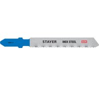 STAYER Bi-Metall, по металлу (1,5-3 мм), EU-хвост., шаг 1.4 мм, 50 мм, 2 шт., полотна для эл/лобзика