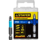 STAYER PZ3, 50 мм, 10 шт., набор бит ProFix Pozidriv 26223-3-50-10_z01