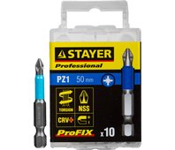 STAYER PZ1, 50 мм, 10 шт., биты ProFix Pozidriv 26223-1-50-10_z01