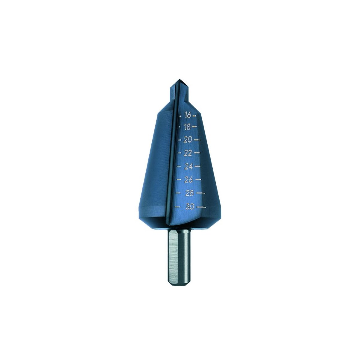 Сверло конусное, HSS TiAlN, d 6-20 мм, прямая канавка, трёхплоскостной хвостовик, CBN шлифовка