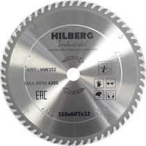 Hilberg Диск пильный Hilberg Industrial Дерево 350*32*60Т HW352