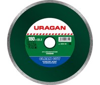 URAGAN ⌀ 180х22.2 мм, алмазный, сплошной, круг отрезной для УШМ 36695-180