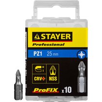 STAYER PZ1, 25 мм, 10 шт., биты ProFix Pozidriv 26221-1-25-10_z01