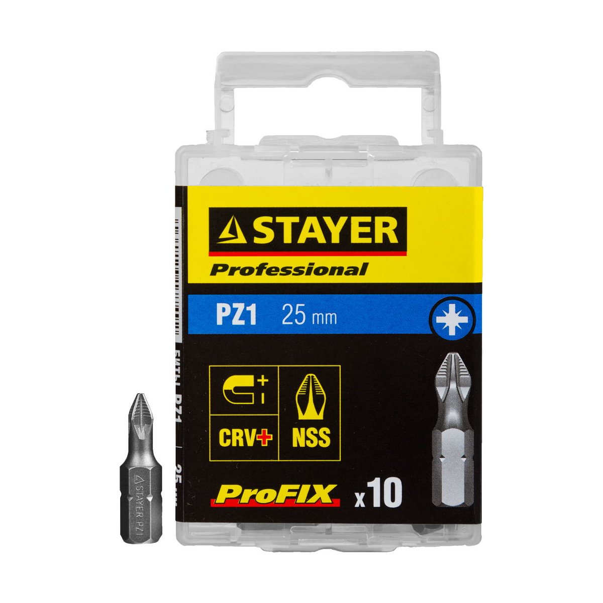 STAYER PZ1, 25 мм, 10 шт., биты ProFix Pozidriv 26221-1-25-10_z01