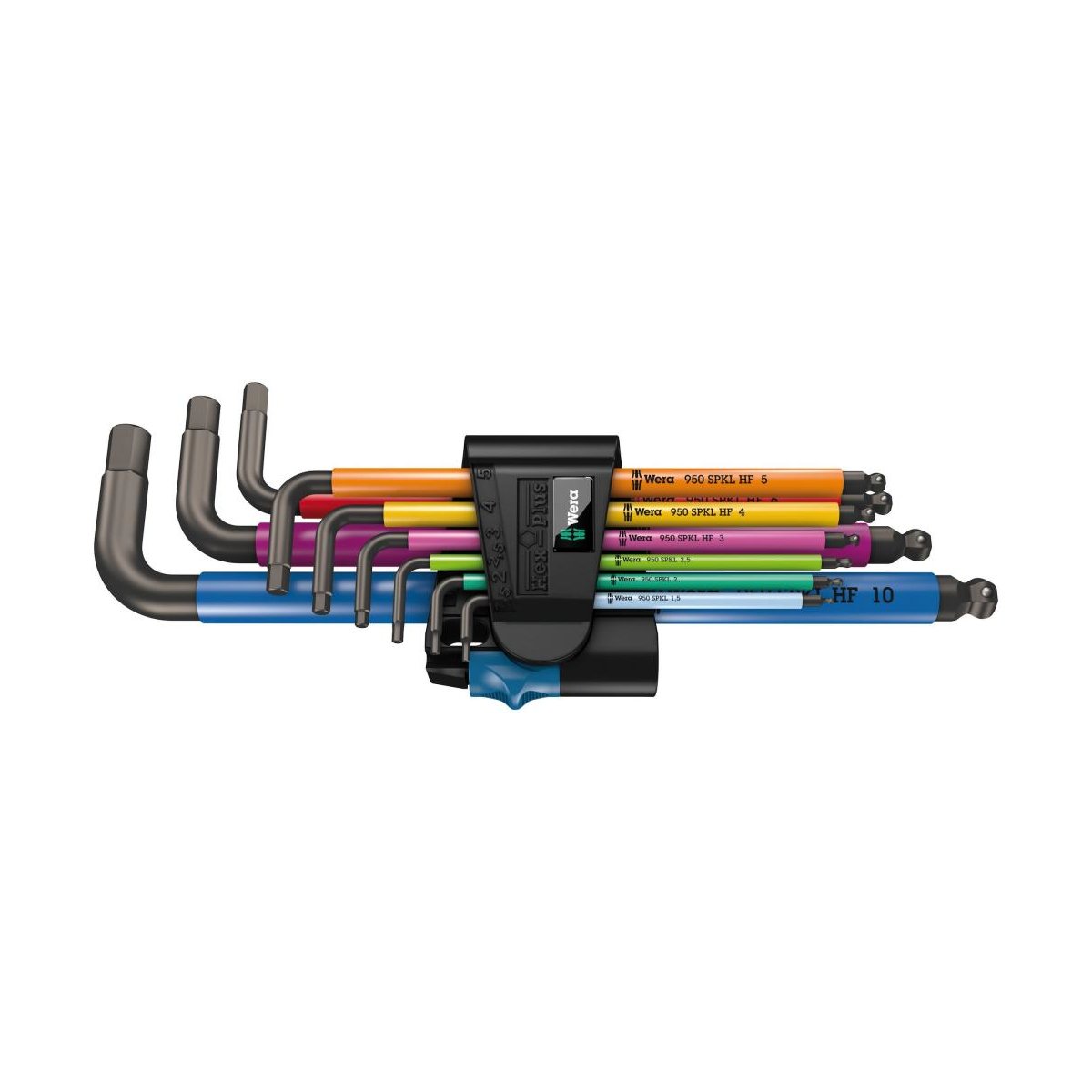 950/9 SPKL Hex-Plus Multicolour HF BlackLaser 1 Набор Г-образных ключей, с фиксацией, с шаром, 9 пр., 1.5/2/2.5/3/4/5/6/8/10 мм