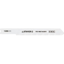 STAYER Bi-MetalI, по металлу (0,5-1,5 мм), US-хвост., шаг 1.1 мм, 50 мм, 2 шт., полотна для эл/лобзика 15999-1.1_z01