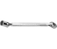 KRAFTOOL 8х9 мм, двухсторонний, шарнирный гаечный ключ 27210-08-09