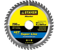 STAYER ⌀ 200 x 32 мм, 48T, диск пильный по дереву 3682-200-32-48
