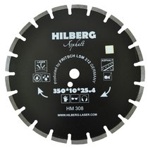 Hilberg Диск алмазный отрезной 350*25.4*12 Hilberg Hard Materials Лазер асфальт HM308