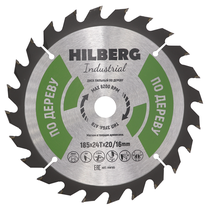 Hilberg Диск пильный Hilberg Industrial Дерево 185*20/16*24Т HW185