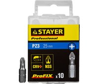 STAYER PZ3, 25 мм, 10 шт., набор бит ProFix Pozidriv 26221-3-25-10_z01