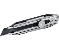 OLFA 18 мм, цельная алюминиевая рукоятка, винтовой фиксатор, нож с сегментированным лезвием X-design OL-MXP-L