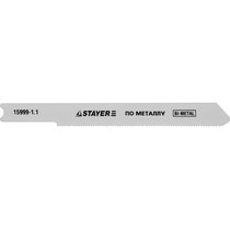STAYER Bi-Metall, по металлу (0,5-1,5 мм), US-хвост., шаг 1.1 мм, 50 мм, 3 шт., полотна для эл/лобзи