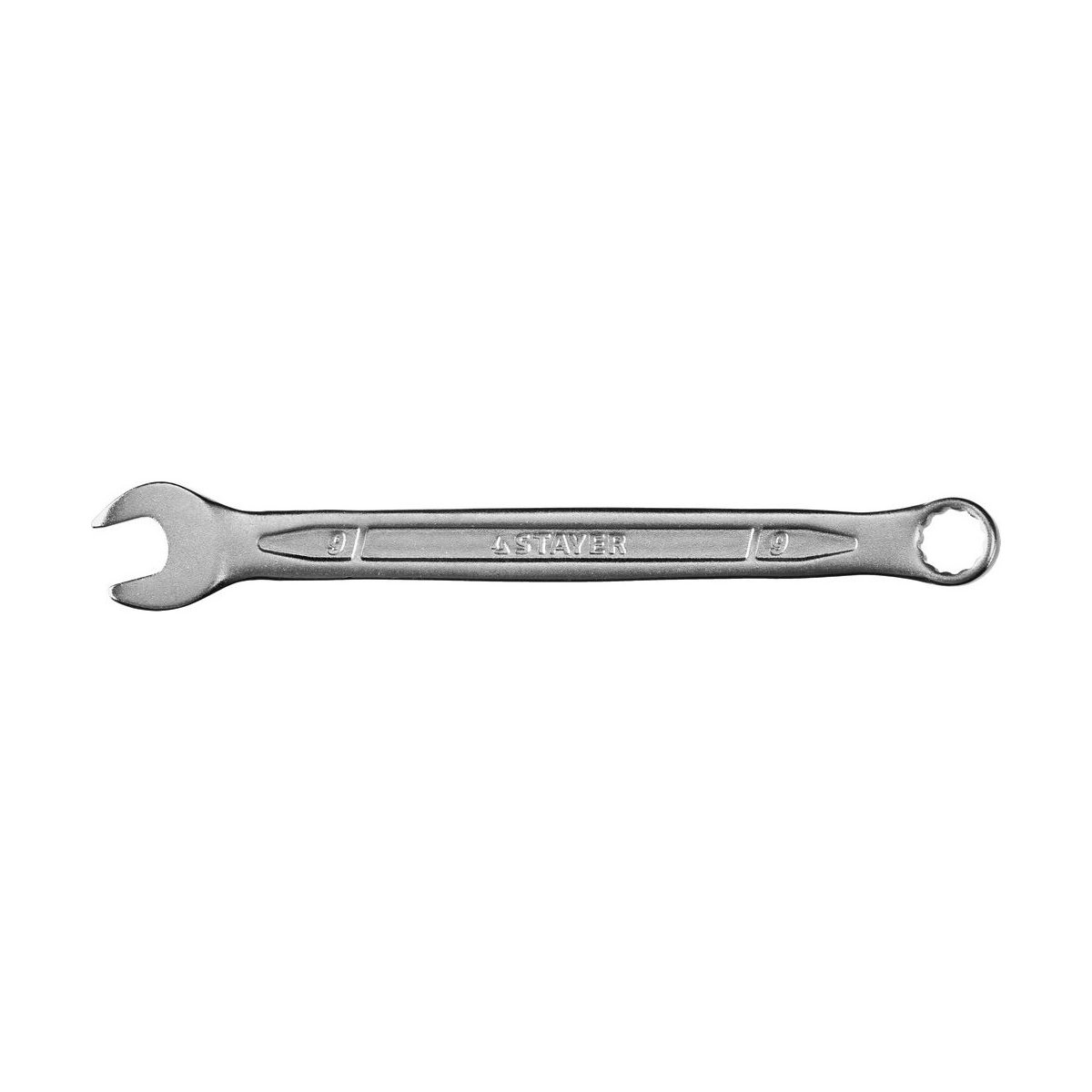 STAYER 9 мм, Cr-V сталь, хромированный, гаечный ключ комбинированный 27081-09 Professional