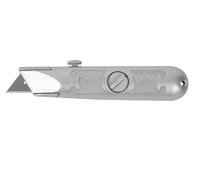 ЗУБР А24, 18.7 мм, трапециевидное лезвие, выдвижное лезвие с автоматической фиксацией, нож строительный 09220_z01