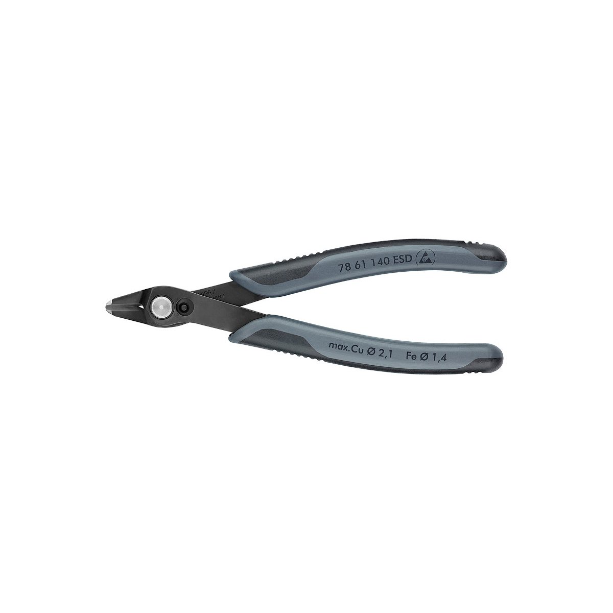 Electronic Super Knips® XL Бокорезы прецизионные ESD, для кабельных стяжек, нерж., 140 мм, 2-комп антистатические ручки SB