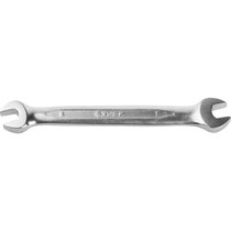 ЗУБР 6х7 мм, Cr-V сталь, хромированный, гаечный ключ рожковый 27027-06-07
