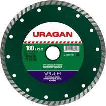 URAGAN ⌀ 180х22.2 мм, алмазный, сегментированный, круг отрезной для УШМ 36693-180