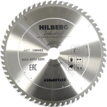 Hilberg Диск пильный Hilberg Industrial Дерево 450*50*60Т HW452