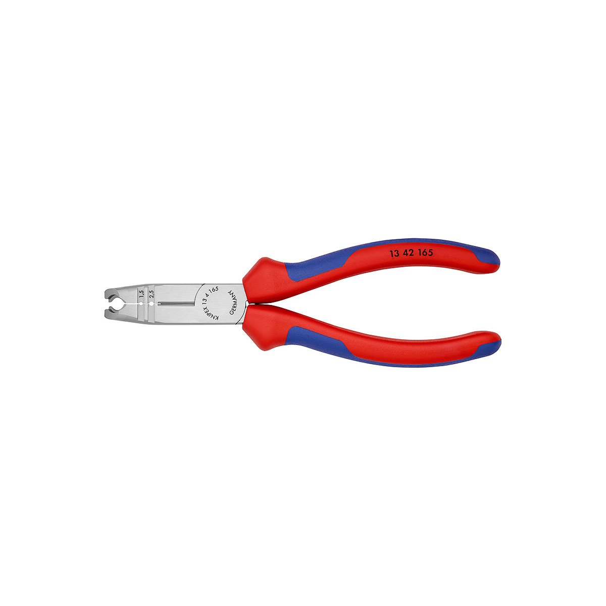 Клещи-стрипперы для круглых кабелей, 0.75-1.5/2.5 мм², длина 165 мм, фосфатированные, 2-комп ручки