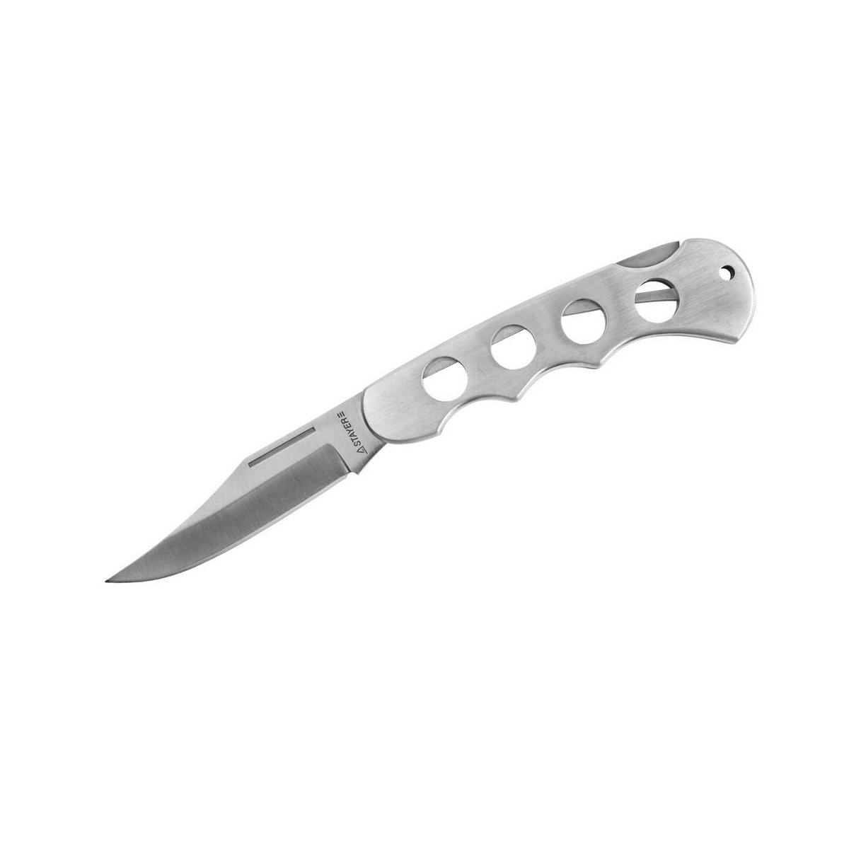 STAYER 80 мм, 2,4 мм, цельнометаллическая облегченная рукоятка, складной нож 47613_z01