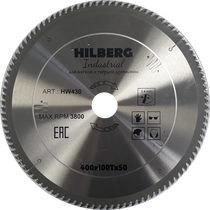 Hilberg Диск пильный Hilberg Industrial Дерево 400*50*100Т HW430