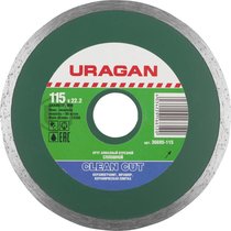 URAGAN ⌀ 115х22.2 мм, алмазный, сплошной, круг отрезной для УШМ 36695-115