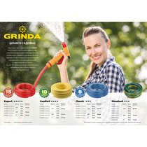 GRINDA O 1/2" x 25 м, 15 атм., 3-х слойный, армированный, шланг садовый 429000-1/2-25
