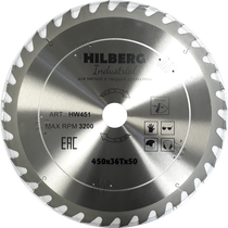Hilberg Диск пильный Hilberg Industrial Дерево 450*50*36Т HW451
