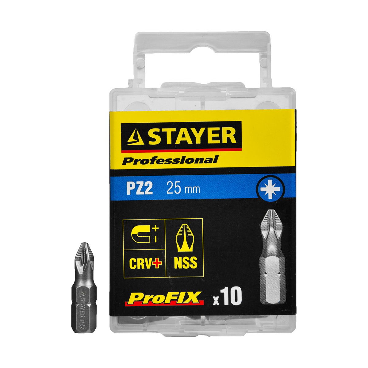 STAYER PZ2, 25 мм, 10 шт., биты ProFix Pozidriv 26221-2-25-10_z01