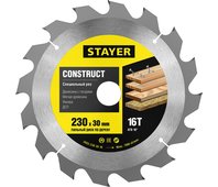 STAYER ⌀ 230 x 30 мм, 16T, пильный диск по дереву с гвоздями 3683-230-30-16