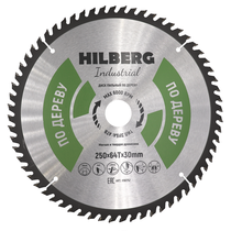 Hilberg Диск пильный Hilberg Industrial Дерево 250*30*64Т HW252