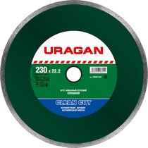 URAGAN ⌀ 230х22.2 мм, алмазный, сплошной, круг отрезной для УШМ 36695-230