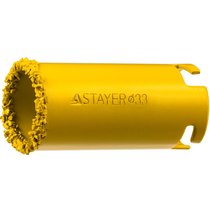 STAYER ⌀ 33 мм, L - 55 мм, карбид-вольфрамовая крошка, кольцевая коронка 33345-33