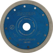 Hilberg Диск алмазный отрезной 150*22.23 Hilberg Турбо ультратонкий х-тип HM403