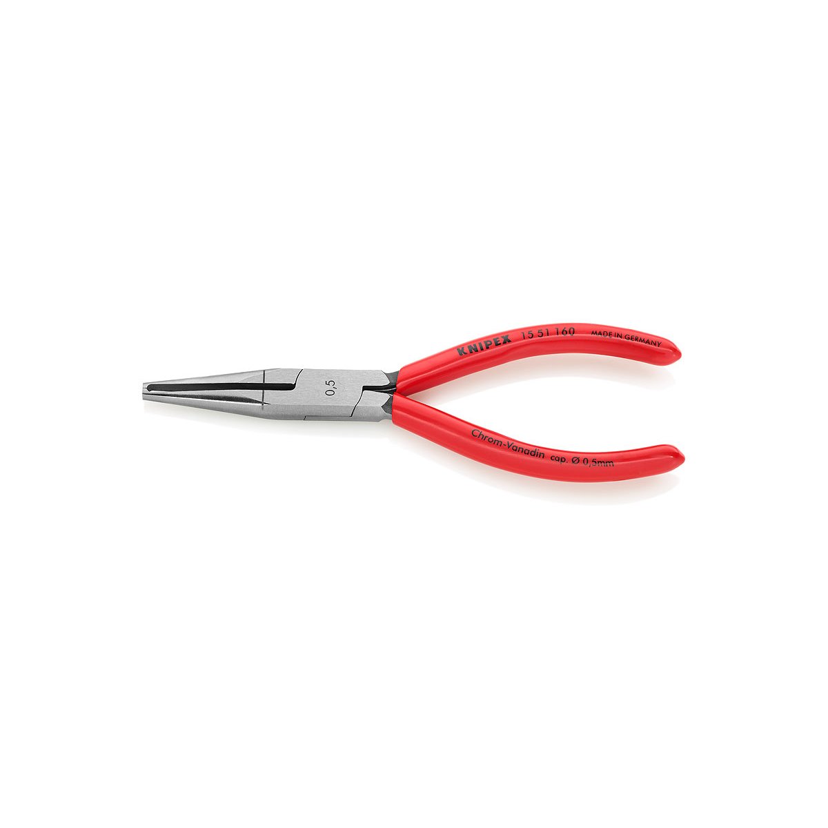 Стриппер для тонких кабелей, Ø 0.5 мм, прецизионная призма, 160 мм, обливные ручки