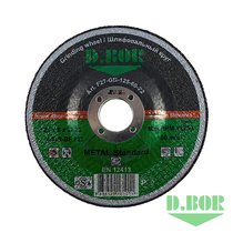 Отрезной диск по металлу METAL Standard A46T-BF, F41, 125x1,6x22,23 (арт. F41-MS-125-16-22) "D.BOR"